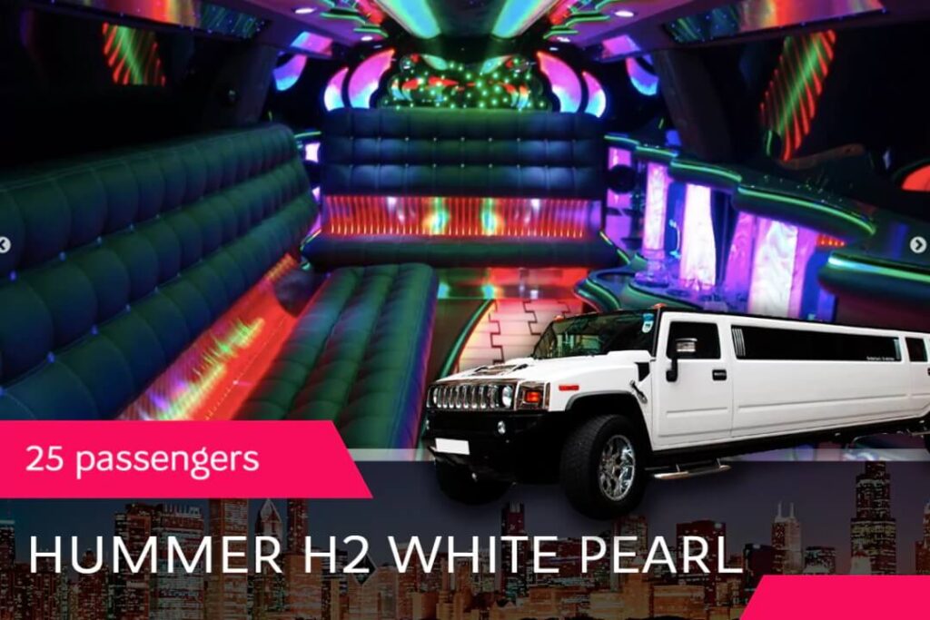 HUMMER H2 WHITE PEARL FEATURES